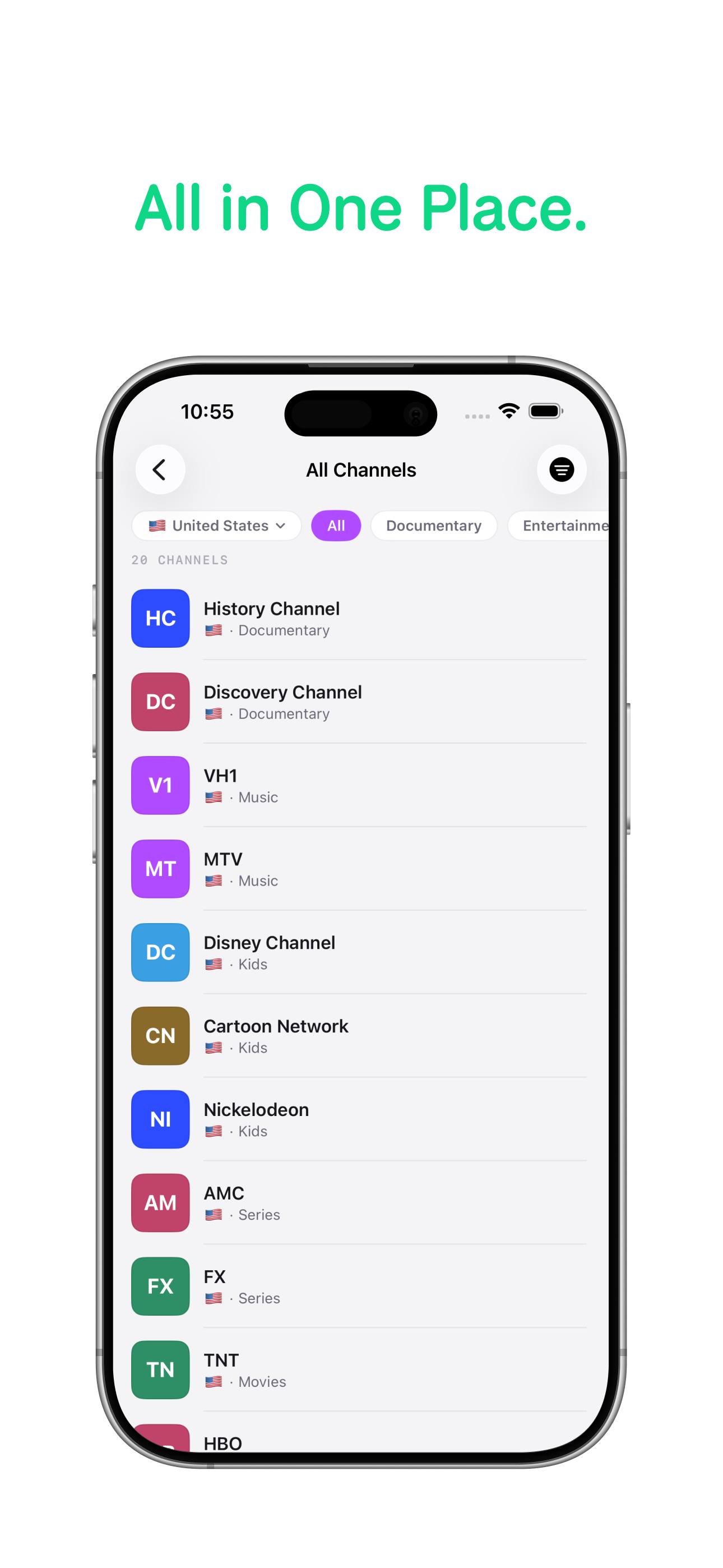 Your channel library